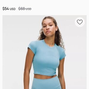 Lululemon Swiftly Crop Tee